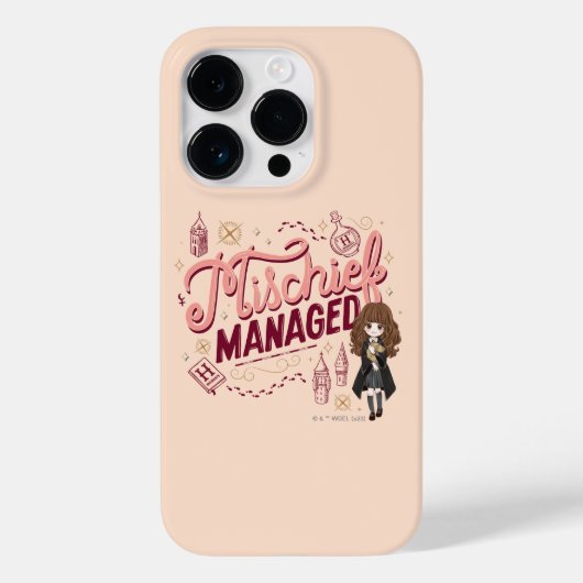 Chibi Hermione "Mischief Managed" Case-Mate iPhone Hülle (Rückseite)