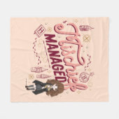 Chibi Hermione "Mischief Managed" Fleecedecke (Vorderseite (Horizontal))