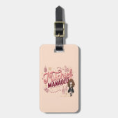 Chibi Hermione "Mischief Managed" Gepäckanhänger (Vorderseite vertikal)