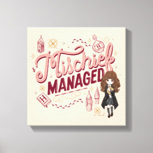 Chibi Hermione "Mischief Managed" Leinwanddruck