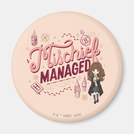 Chibi Hermione "Mischief Managed" Magnet (Vorne)