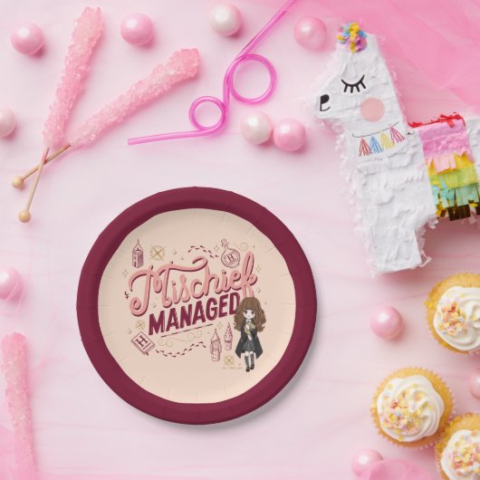 Chibi Hermione "Mischief Managed" Pappteller (Party)