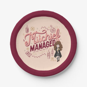 Chibi Hermione "Mischief Managed" Pappteller
