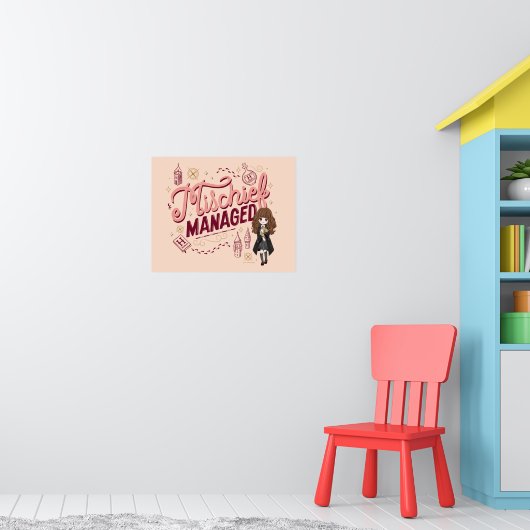 Chibi Hermione "Mischief Managed" Poster (Kinderzimmer 1)