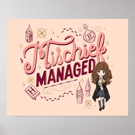 Chibi Hermione "Mischief Managed" Poster (Vorne)