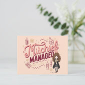 Chibi Hermione "Mischief Managed" Postkarte (Stehend Vorderseite)