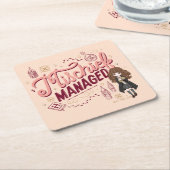 Chibi Hermione "Mischief Managed" Rechteckiger Pappuntersetzer (angewinkelt)