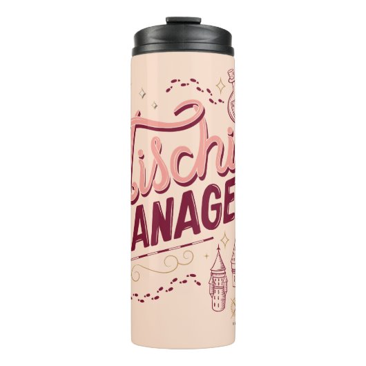 Chibi Hermione "Mischief Managed" Thermosbecher (Vorderseite)