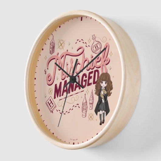 Chibi Hermione "Mischief Managed" Uhr (Winkel)