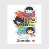 Chibi Heroes bereit zum Handeln! Aufkleber (Blatt)