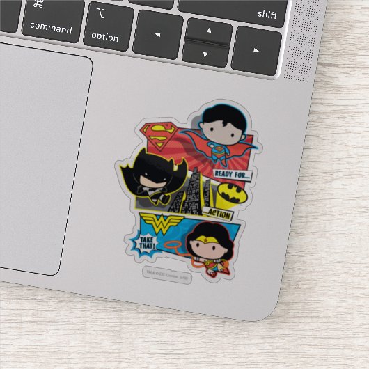 Chibi Heroes bereit zum Handeln! Aufkleber (Detail)