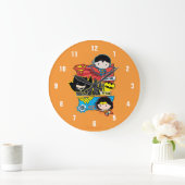 Chibi Heroes bereit zum Handeln! Große Wanduhr (Zuhause)