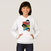 Chibi Heroes bereit zum Handeln! Hoodie (Vorne ganz)