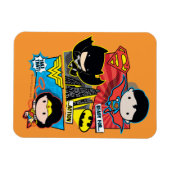 Chibi Heroes bereit zum Handeln! Magnet (Horizontal)