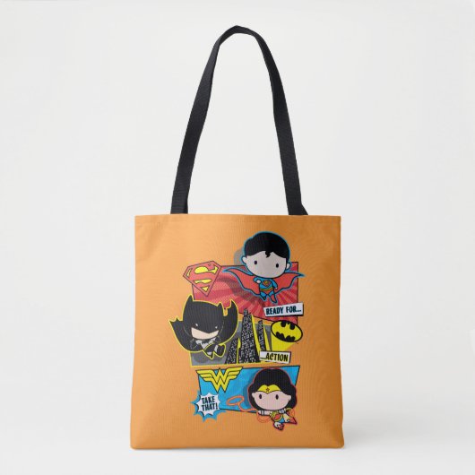 Chibi Heroes bereit zum Handeln! Tasche (Vorderseite)