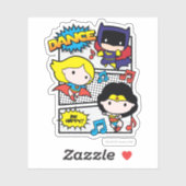 Chibi Heroes Tancing Aufkleber (Blatt)