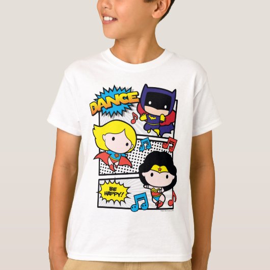 Chibi Heroes Tancing T-Shirt (Vorderseite)