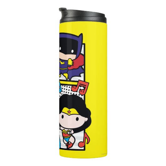 Chibi Heroes Tancing Thermosbecher (Nach rechts gedreht)