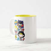 Chibi Heroes Tancing Zweifarbige Tasse (Vorderseite Links)