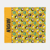 Chibi Heroine Dance Pattern Fleecedecke (Vorderseite (Horizontal))