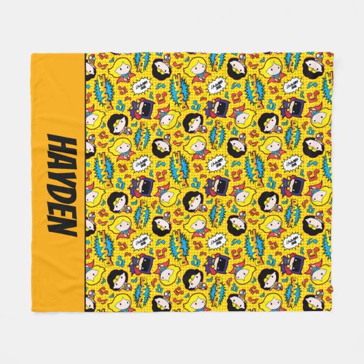 Chibi Heroine Dance Pattern Fleecedecke (Vorderseite (Horizontal))