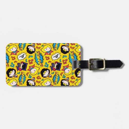 Chibi Heroine Dance Pattern Gepäckanhänger (Vorderseite horizontal)