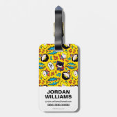 Chibi Heroine Dance Pattern Gepäckanhänger (Rückseite vertikal)