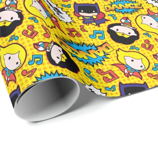 Chibi Heroine Dance Pattern Geschenkpapier (Rolleneckpunkt)