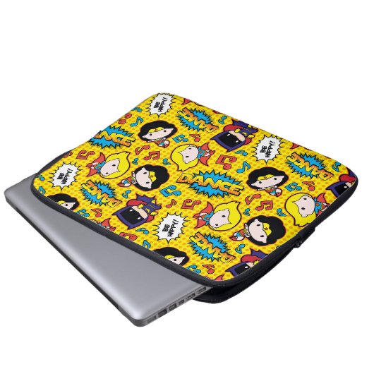Chibi Heroine Dance Pattern Laptopschutzhülle (Vorne Knopf)