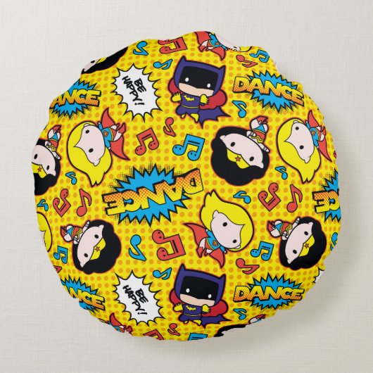 Chibi Heroine Dance Pattern Rundes Kissen (Rückseite)