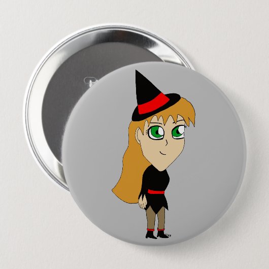 Chibi-Hexe Button (Vorne & Hinten)