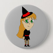 Chibi-Hexe Button (Vorderseite)