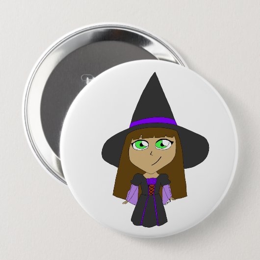 Chibi-Hexe Button (Vorne & Hinten)