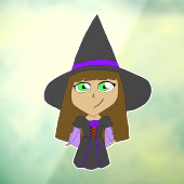 Chibi-Hexe Fensteraufkleber (Blatt 3)