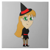 Chibi-Hexe Fliese (Vorderseite)