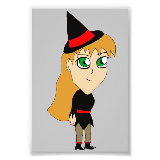 Chibi-Hexe Fotodruck (Vorne)