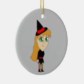 Chibi-Hexe Keramik Ornament (Rechts)