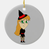Chibi-Hexe Keramik Ornament (Hinten)
