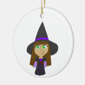 Chibi-Hexe Keramik Ornament (Links)