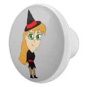 Chibi-Hexe Keramikknauf (Rechts)