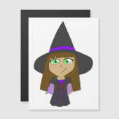 Chibi-Hexe Magnetkarte (Vorne/Hinten)