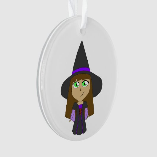 Chibi-Hexe Ornament (Vorderseite)