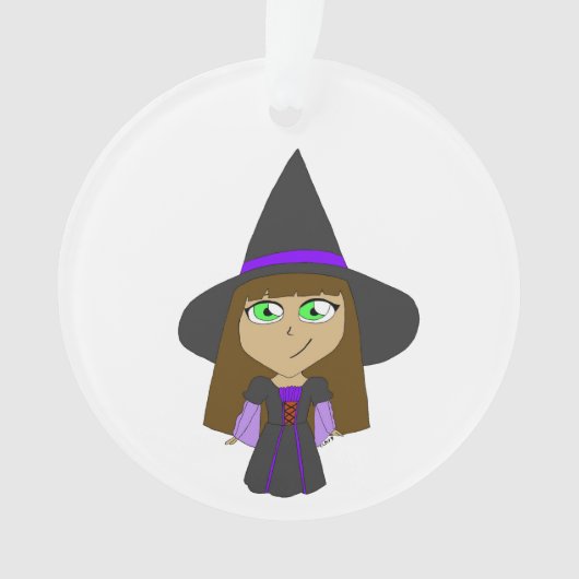 Chibi-Hexe Ornament (Vorderseite)