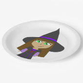 Chibi-Hexe Pappteller (Schrägansicht)