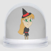 Chibi-Hexe Schneekugeln (Vorderseite)