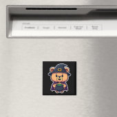 Chibi-Hexen-Halloween-Kostüm Bär mit Kessel Magnet (In Situ (Geschirrspüler))