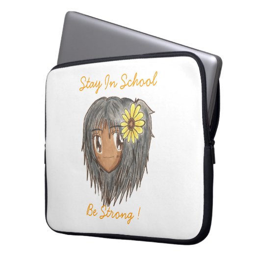 Chibi Hinata "ist starke" Laptop-Hülse Laptopschutzhülle (Vorderseite Links)