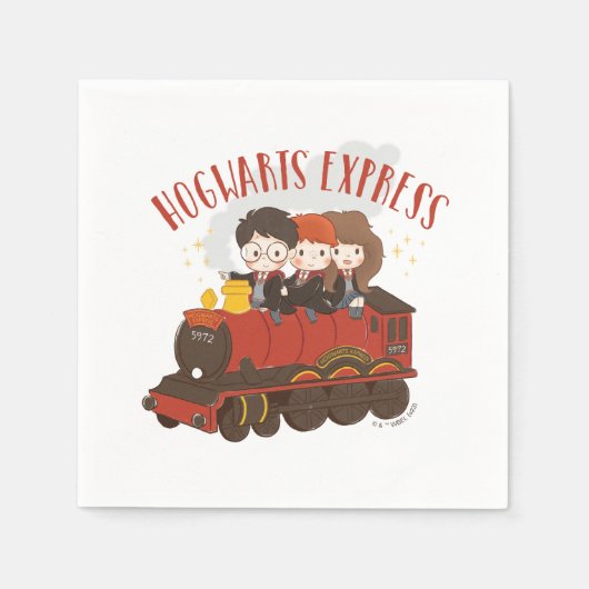 Chibi HOGWARTS EXPRESS™-Fahrt Serviette (Vorderseite)