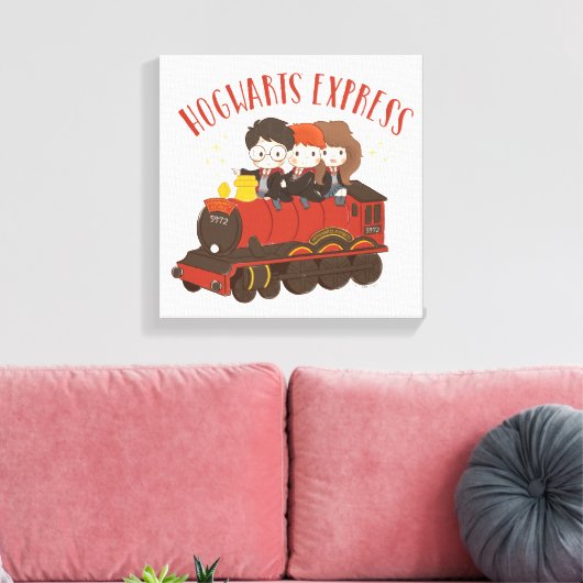 Chibi HOGWARTS EXPRESS™ Ride Leinwanddruck (Insitu (Wohnzimmer))