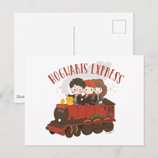 Chibi HOGWARTS EXPRESS™ Ride Postkarte (Vorne/Hinten)